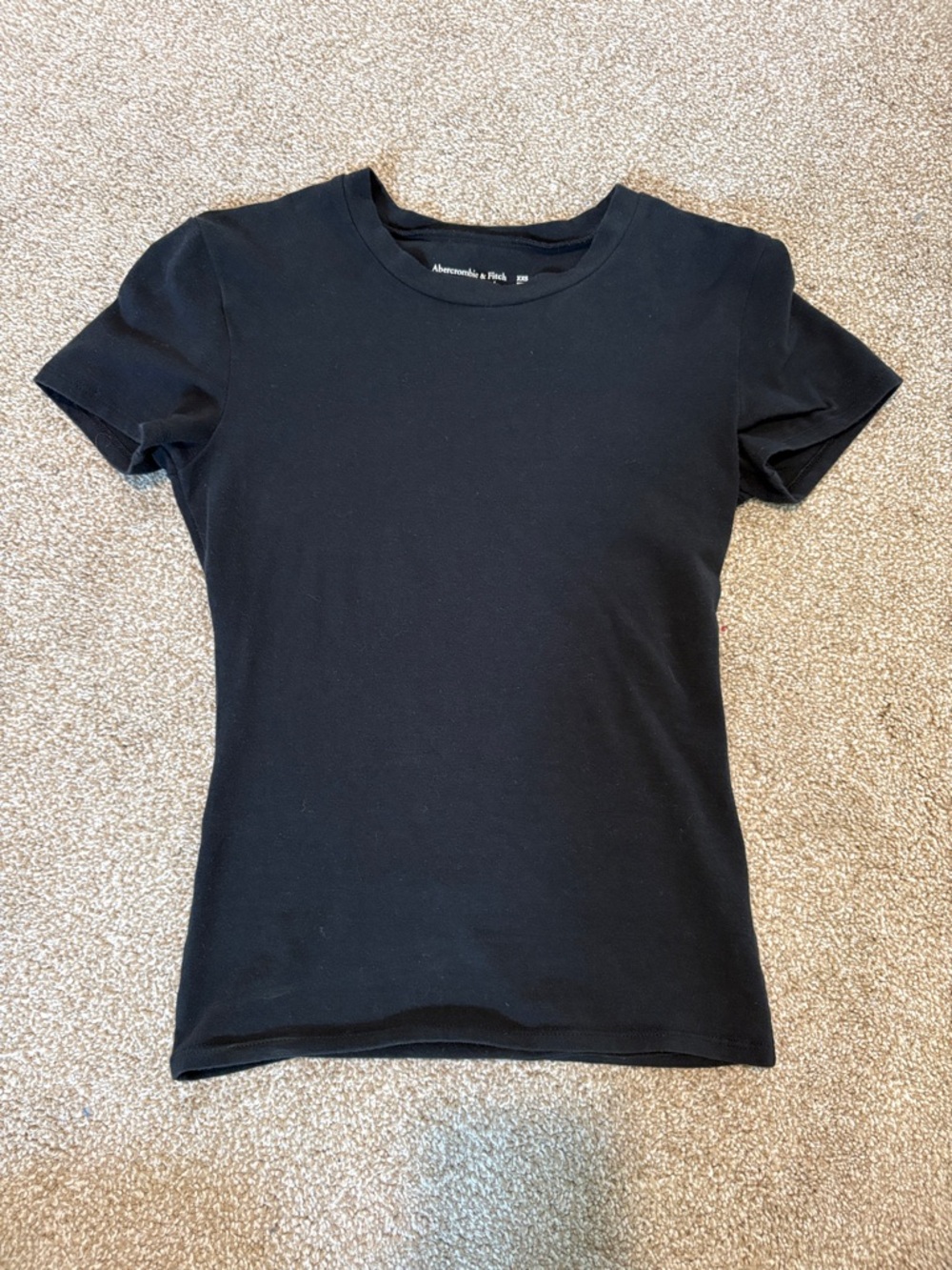 Abercrombie & Fitch Black Essential Baby Tee - Size XXS